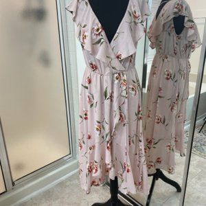 Soprano Floral Midi Sleeveless Dress - Size L